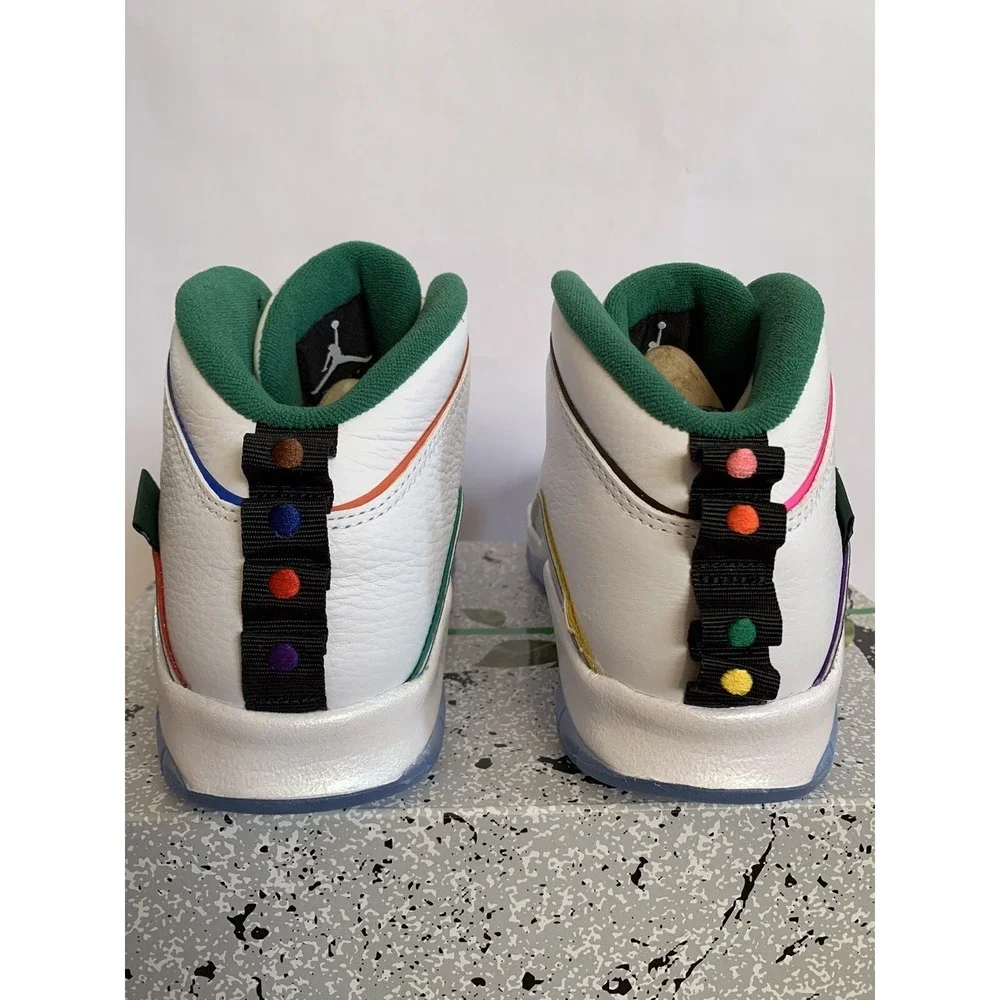 Air Jordan 10 Retro Wings Mens Size 8 White Clover Multi CK4352-103 New In Box
